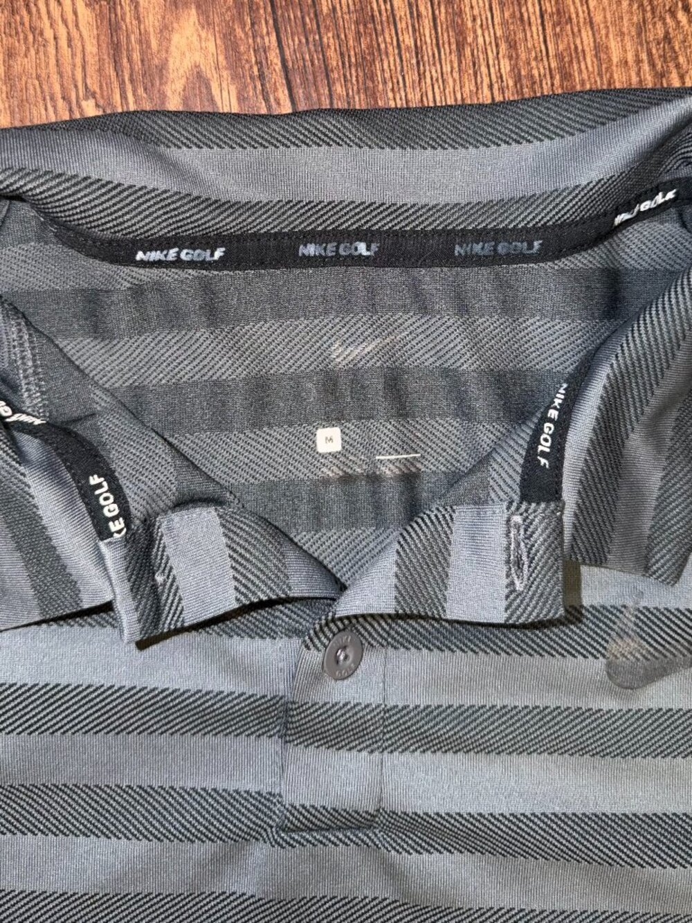Nike Golf Dri-FIT Polo Shirt Men's Large Gray Black - Picture 7 of 7